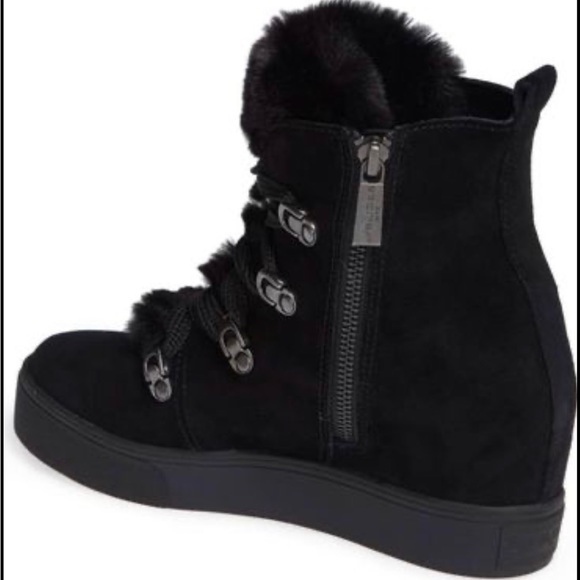 JSLIDES WINTER BOOTIES BLACK WITH FUR - Picture 2 of 8